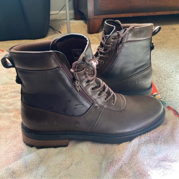 Mens guess leather boots size 12 - Picture 7 of 8